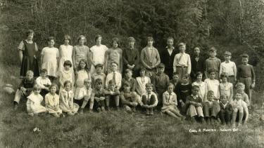 Hume School Choir at 1st Kootenay Music Festival spring 1930
